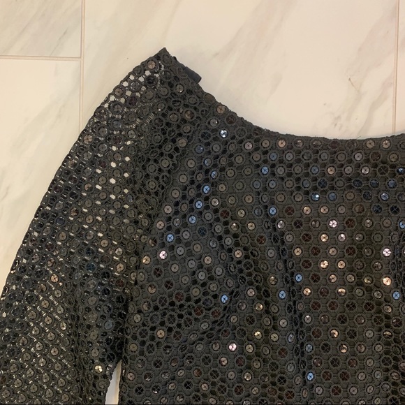 Lilly Pulitzer Black Sequined Aaliyah Dress. - Picture 7 of 7